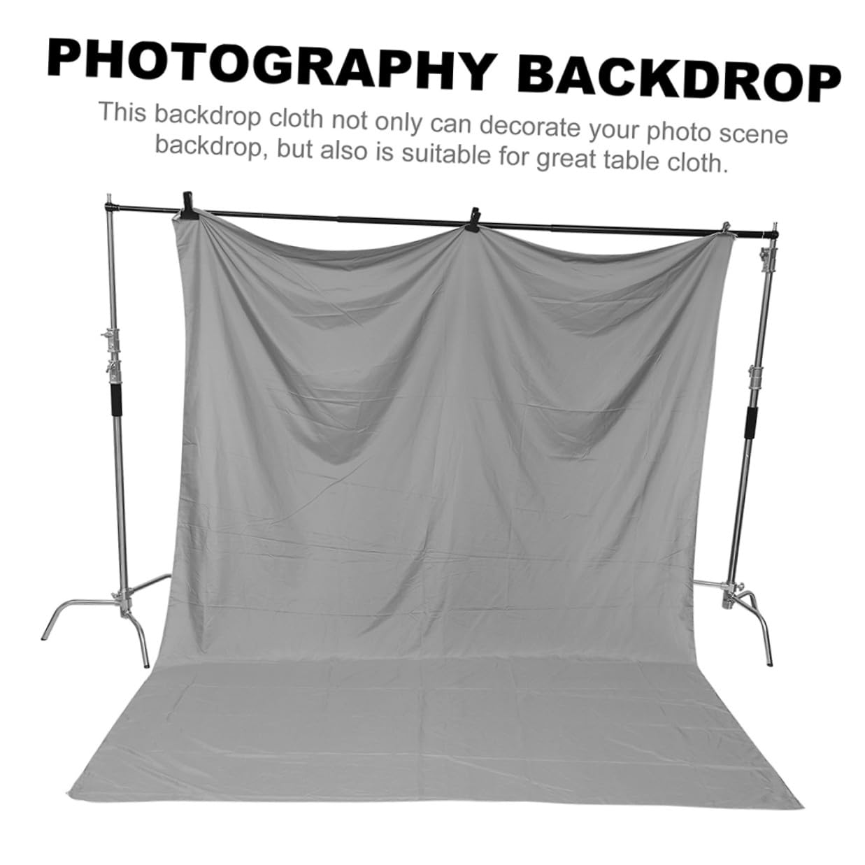LALAFINA Sfondo Fotografico Grigio 3x2 M Ispessito Lavabile per Studio e Decorazioni Domestiche, Telo di Sfondo Resistente per Allestimenti Scenici e Banchetti, Panno Fotografico Versatile