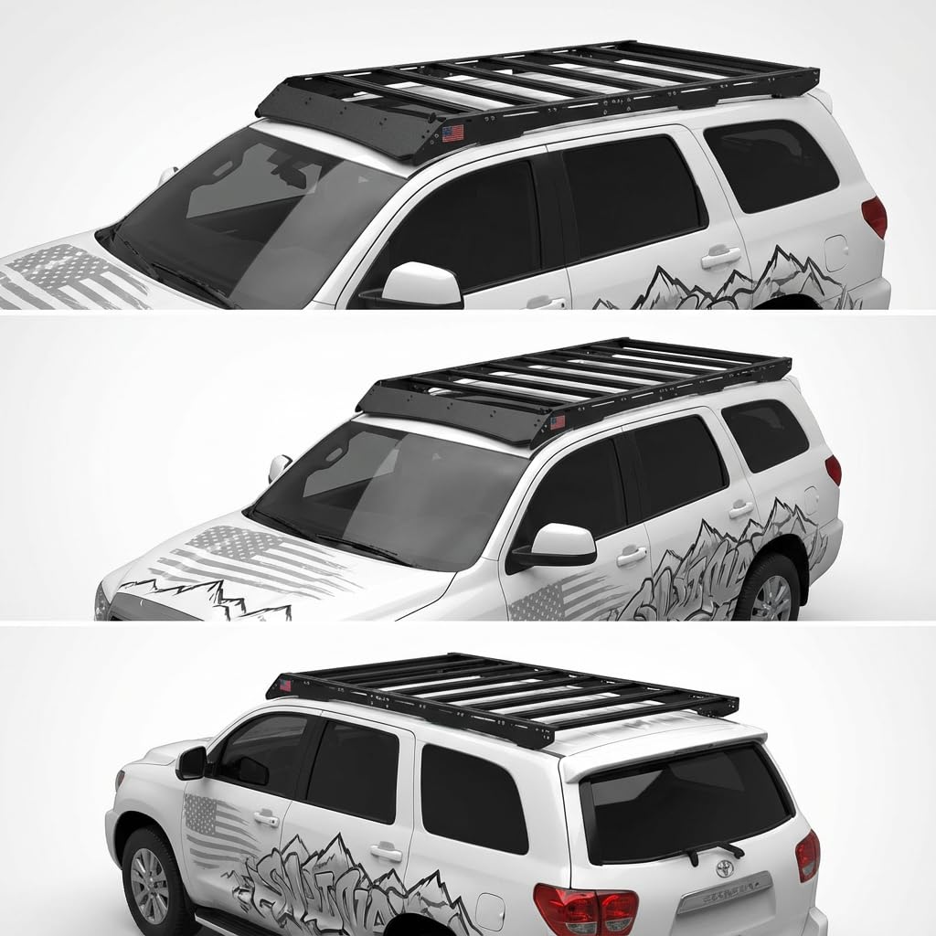 Heavy-Duty Aluminum Roof Rack for Sequoia 2008-2022 Factory Mount Compatible product thumbnail 3