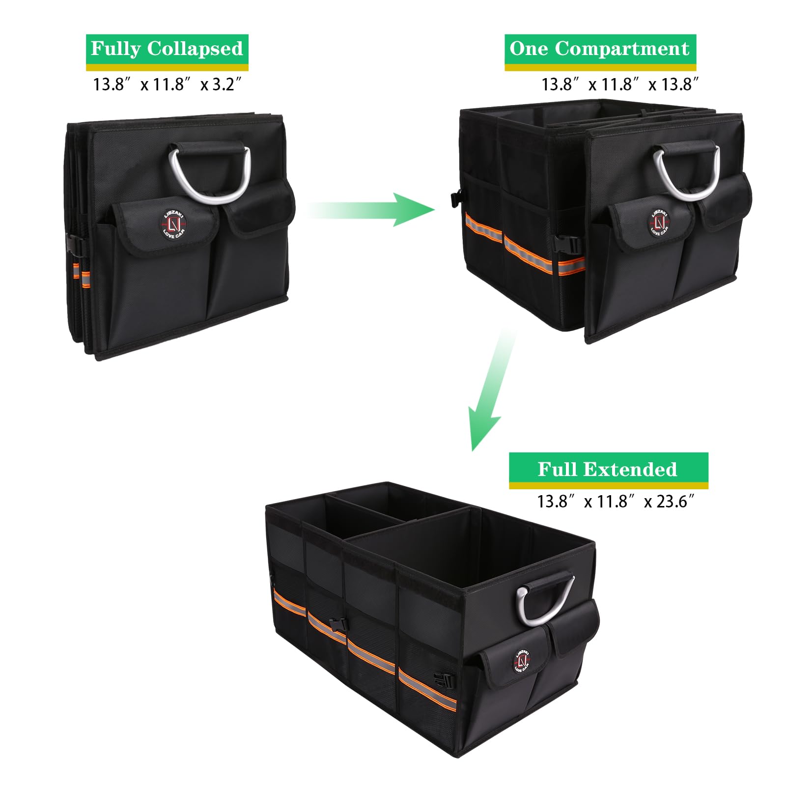 Amazon.com: Trunk Organizer, LIBZAKI Cargo Organizer, Premium