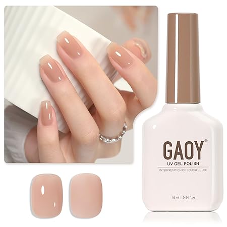 Amazon.com : GAOY Jelly Nude Gel Nail Polish, 16ml Sheer Natural