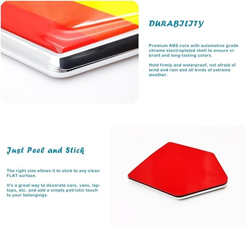 Miniatura 3 de Overdecor Calcomanía de bandera del orgullo gay arco iris, banderas con emblema LGBT para parachoques de automóvil, paquete de 2