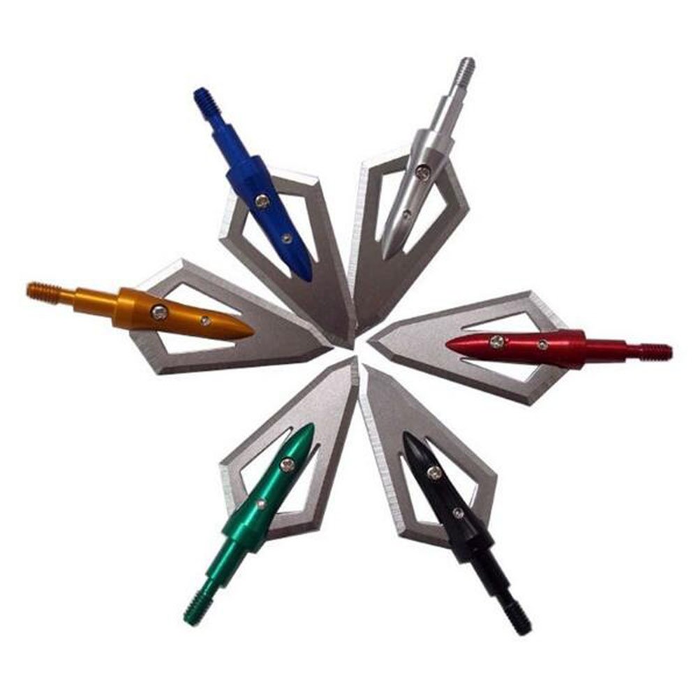 6 Pointes De Flèche Chasse 100 Grains - Lames Fixes Sharp - Diamètre De Coupe 1 Pouce - Pour Flèches Carbone Ou Fibre