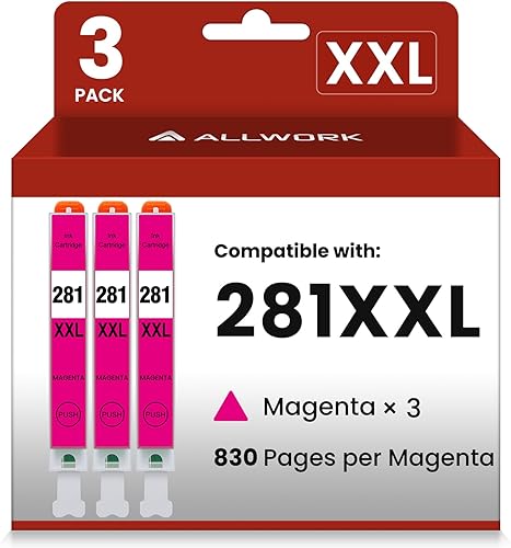 CLI-281XXL Compatible con cartuchos de tinta Canon 281 TR8620a CLI-281XXL CLI-281 XXL para usar con TR8620 TS7520 TS9520 TS9521C TR8520 TS6220