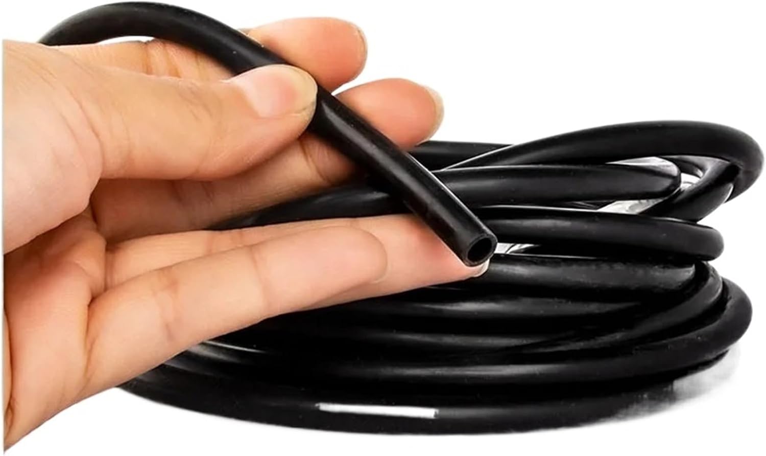 FKM Tube Gasoline Diesel Oil Tubing Black Fluorine Rubber Hose ID 2mm 16 mm Fuel Pipe High Temperature Corrosion Resistant flexible(14x18mm)