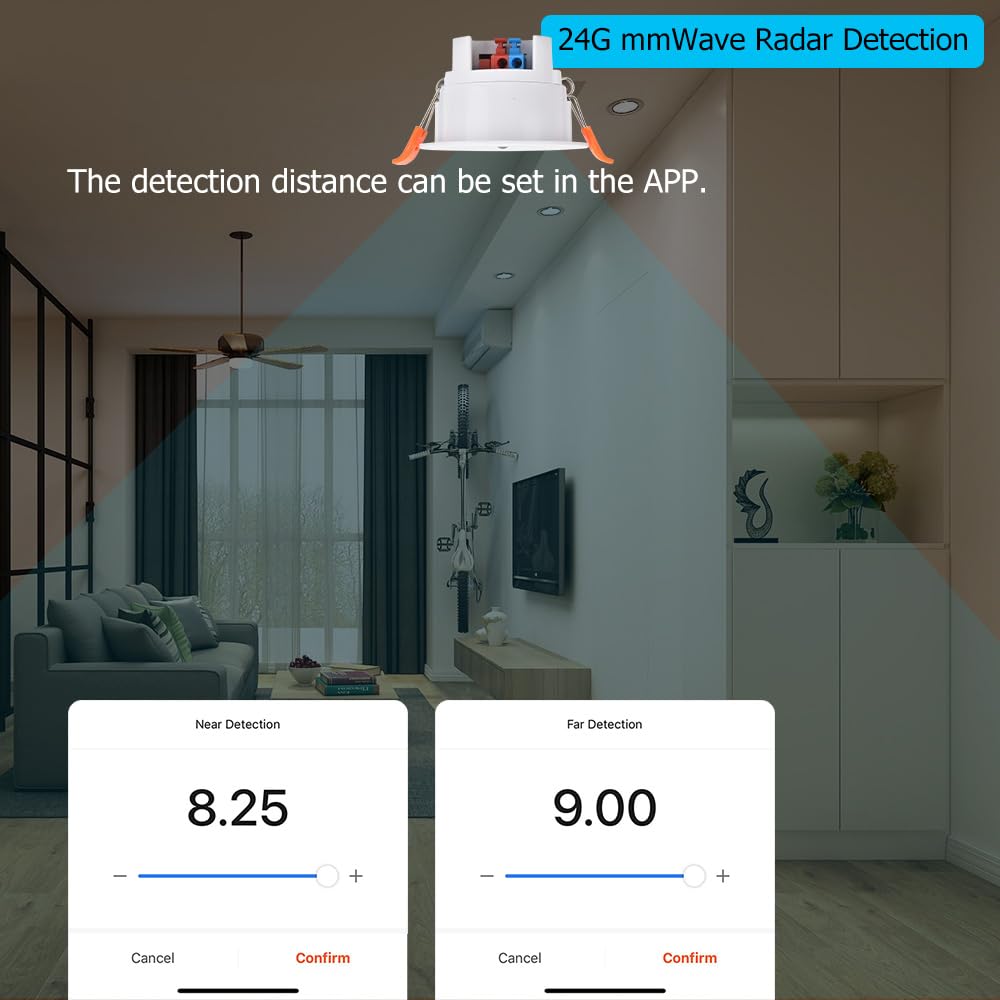 Detector inteligente de presencia humana, sensor de detección de ondas milimétricas Zigbee 24G