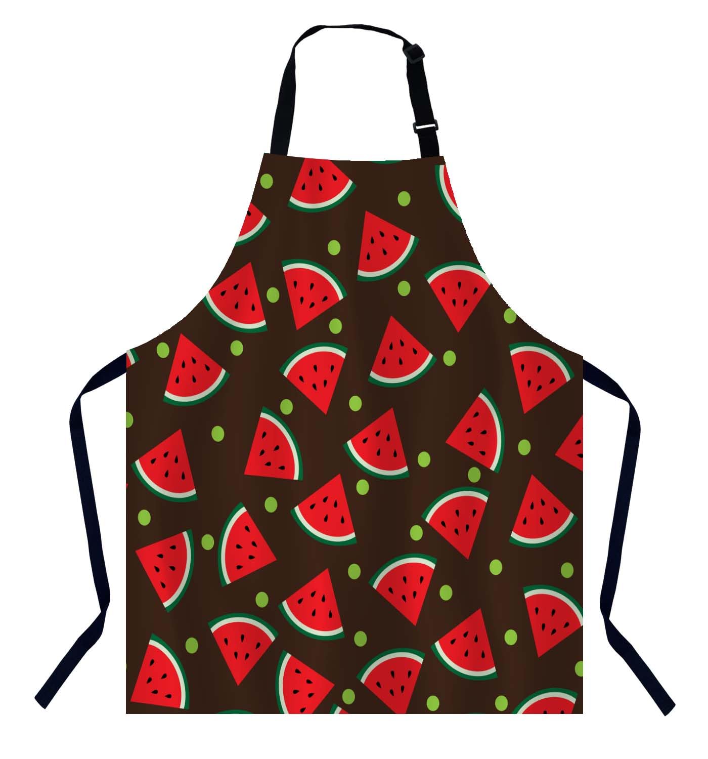 ATOurDealss Watermelon Polka Dots Apron for Women Men, Adjustable Apron Cooking Kitchen Chef Apron for Home Kitchen, Baking Gardening BBQ, Coffee House, Restaurant