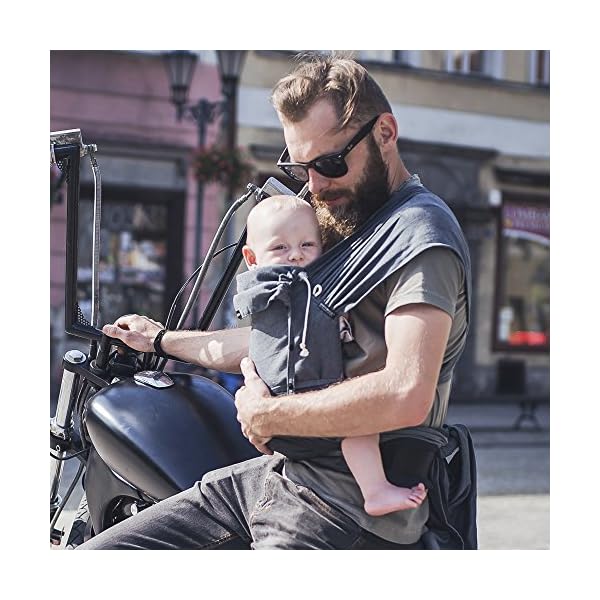 Didymos DidyKlick Babytrage, Doubleface Anthrazit, Schwarz – Bild 6