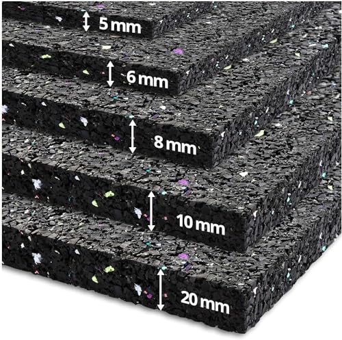 etm | Dalle anti-vibrations recyclée, Fabriqué en Allemagne – Découpable | Machine à Laver - Tapis Antibruit | Insonorisant, Isolant, En Caoutchouc...