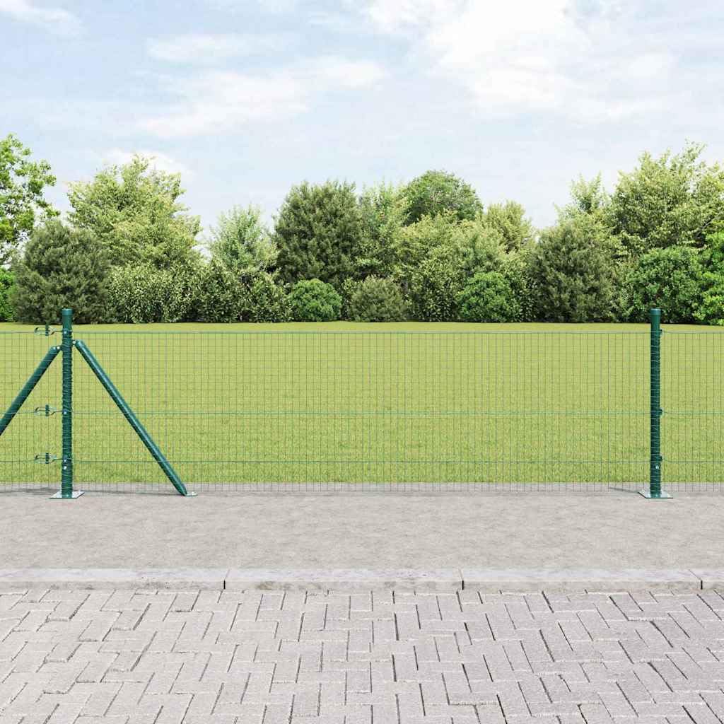 Geschweißter Metallzaun mit Betonsockel 10 x 0,6 m