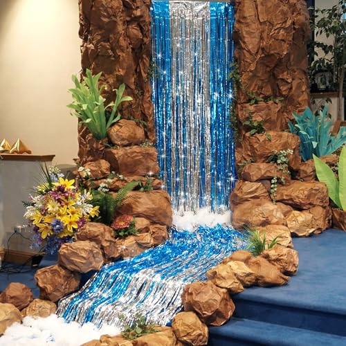 Moukeren Rainforest Waterfall Landscaping Backdrop Kit Bible School Decor
