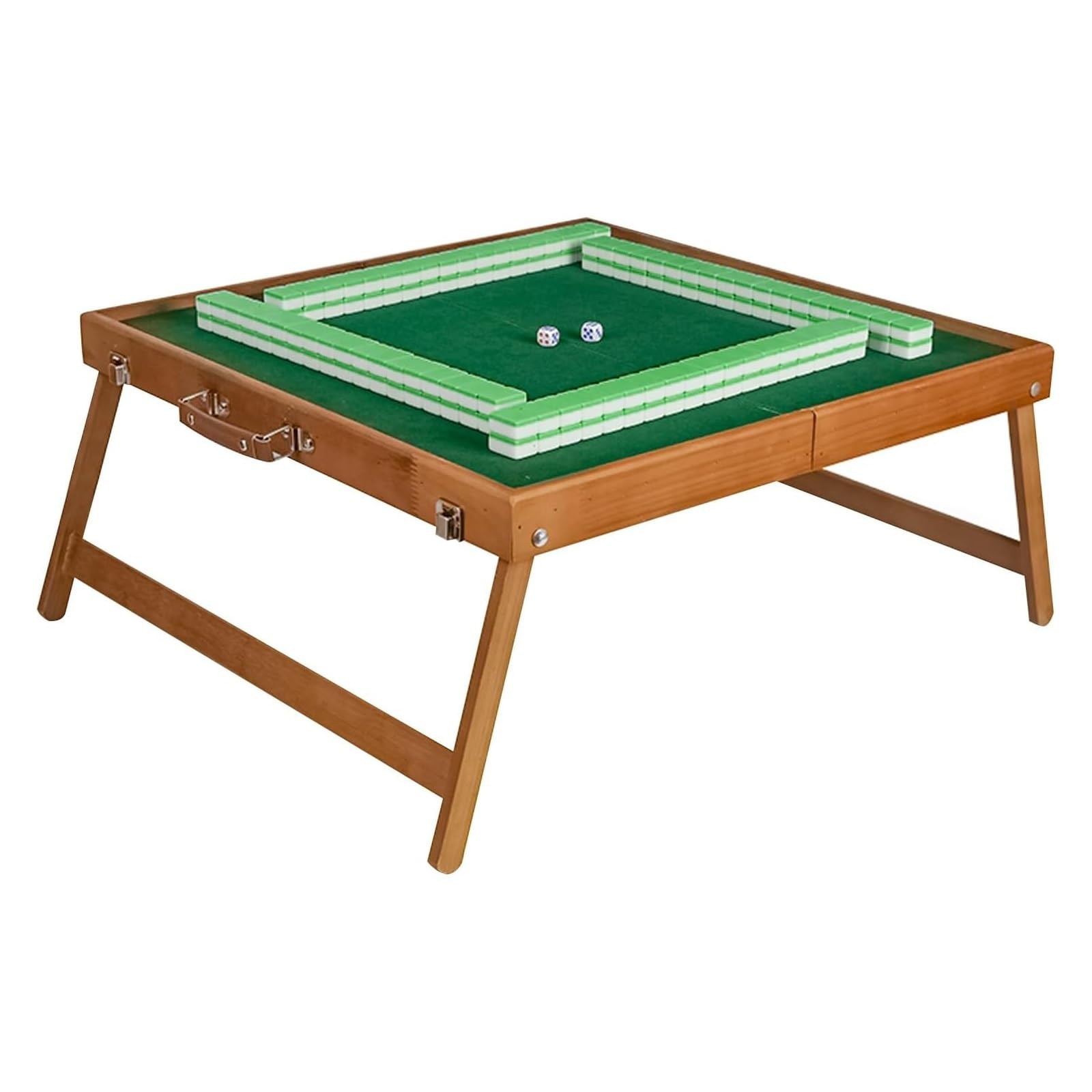 Tragbarer Mahjong-Tisch, quadratisch, Faltbarer Tisch, Höhe 9 Zoll, geeignet for Schlafsäle, Familien und Camping im Freien