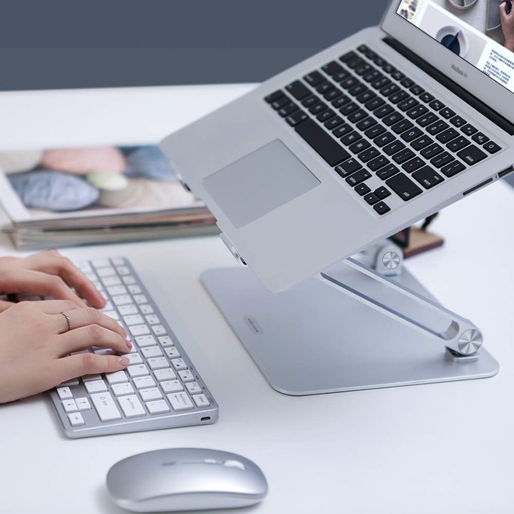 Buу 2 gеt 3 Nillkin Laptop Stand, Adjustable Laptop Riser Ergonomic Aluminum Computer Holder with Cooling Function Laptop Stand Metal Clamp Compatible with MacBook Pro/Air, Dell Lenovo All Laptops 11-17.3 Silver