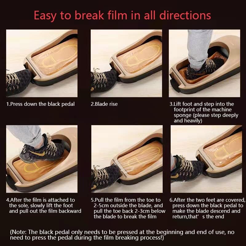 Miniatura 5 de Dispensador automático de cubiertas de zapatos, máquina de envolver zapatos, cubierta de zapatos desechable portátil para casa, oficina, hospital,