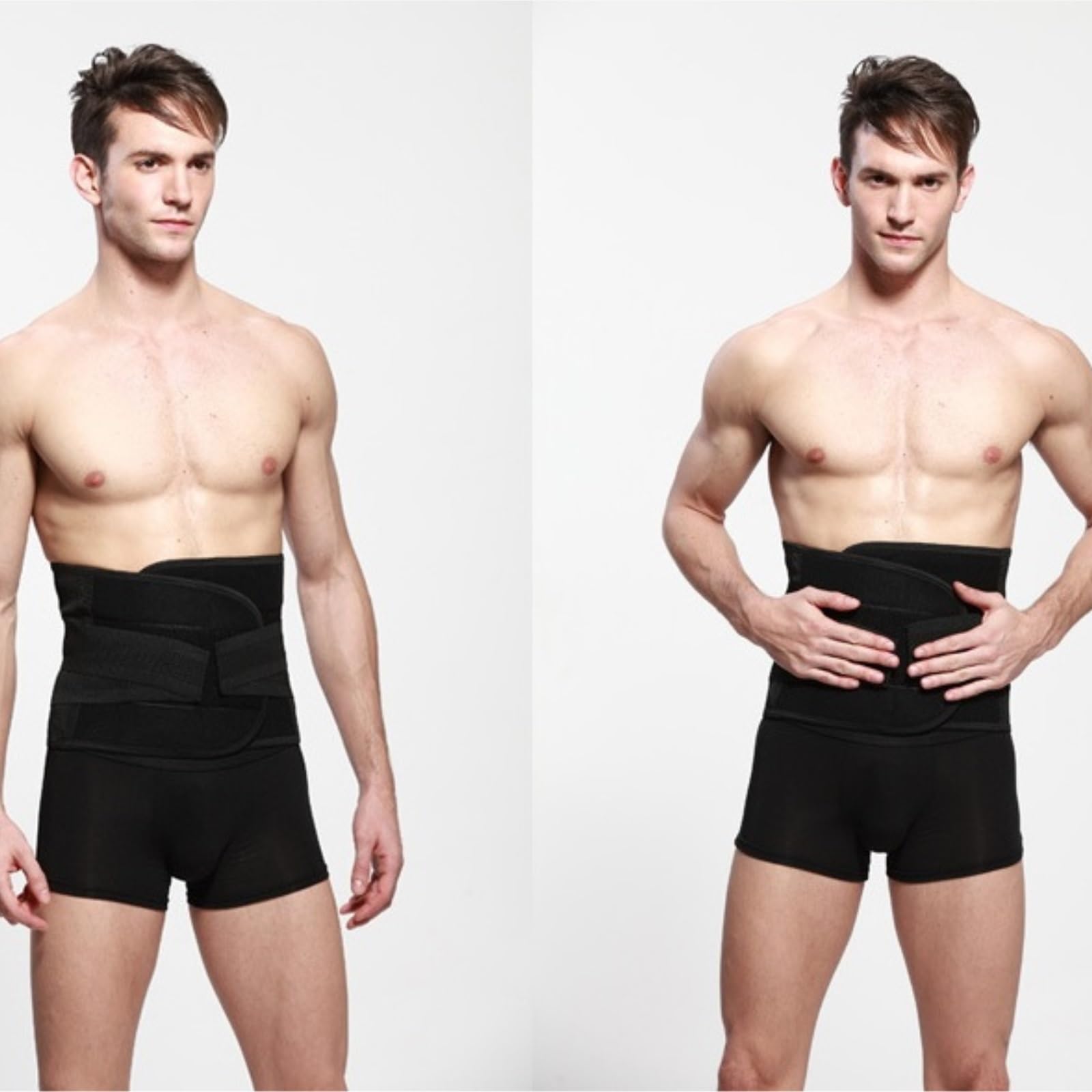 Ceinture Lombaire Réglables Ceinture Amincissante Pour Le Contrôle Du Ventre, Abdominale, Soutien Lombaire, Entraînement De Taille Travail Universel(Black,M)