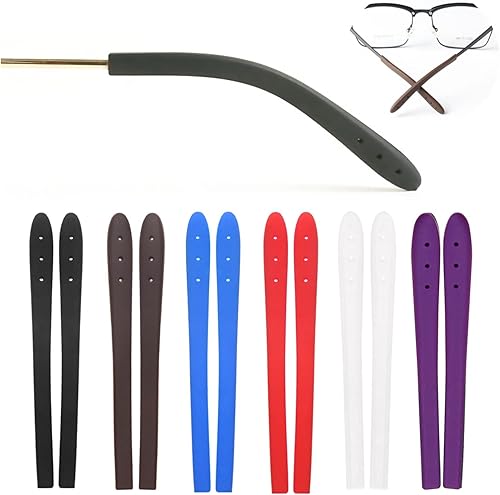 Puntas de patillas para anteojos antideslizantes, piezas de agarre para las orejas, manga de tubo, cómodos lentes de repuesto para lentes de metal