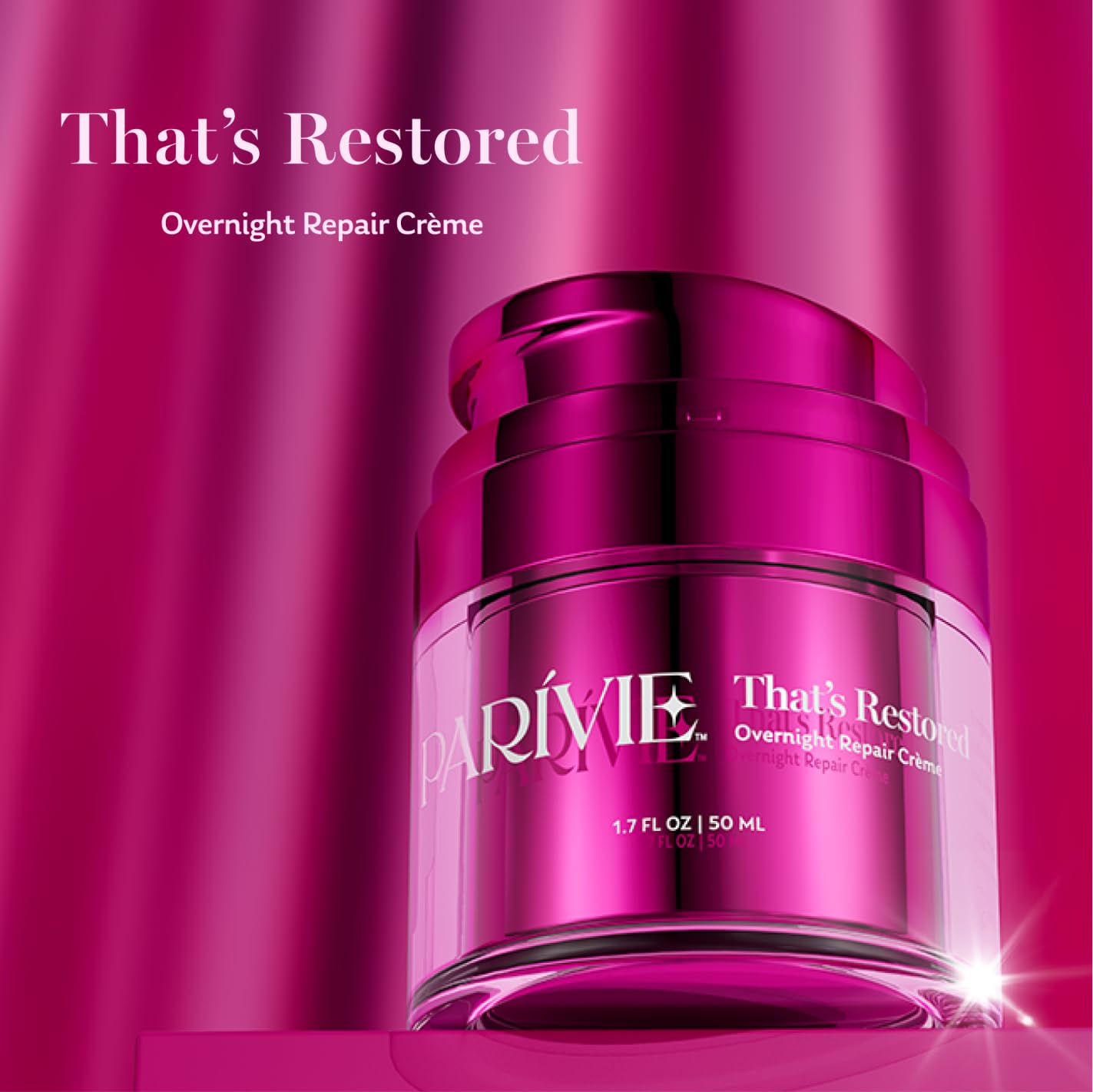 Parivie That’s Restored Overnight Repair Crème – Omega-Rich Night Cream with inPHinite Youth Technology & Night Care Complex – Replenish moisture overnight– 1.7 fl oz - Image 2