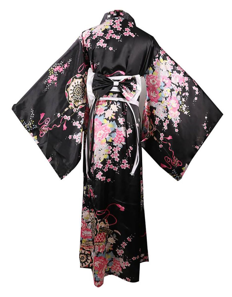 Robe kimono traditionnelle japonaise pour femme, costume d'Halloween, cosplay, geisha yukata