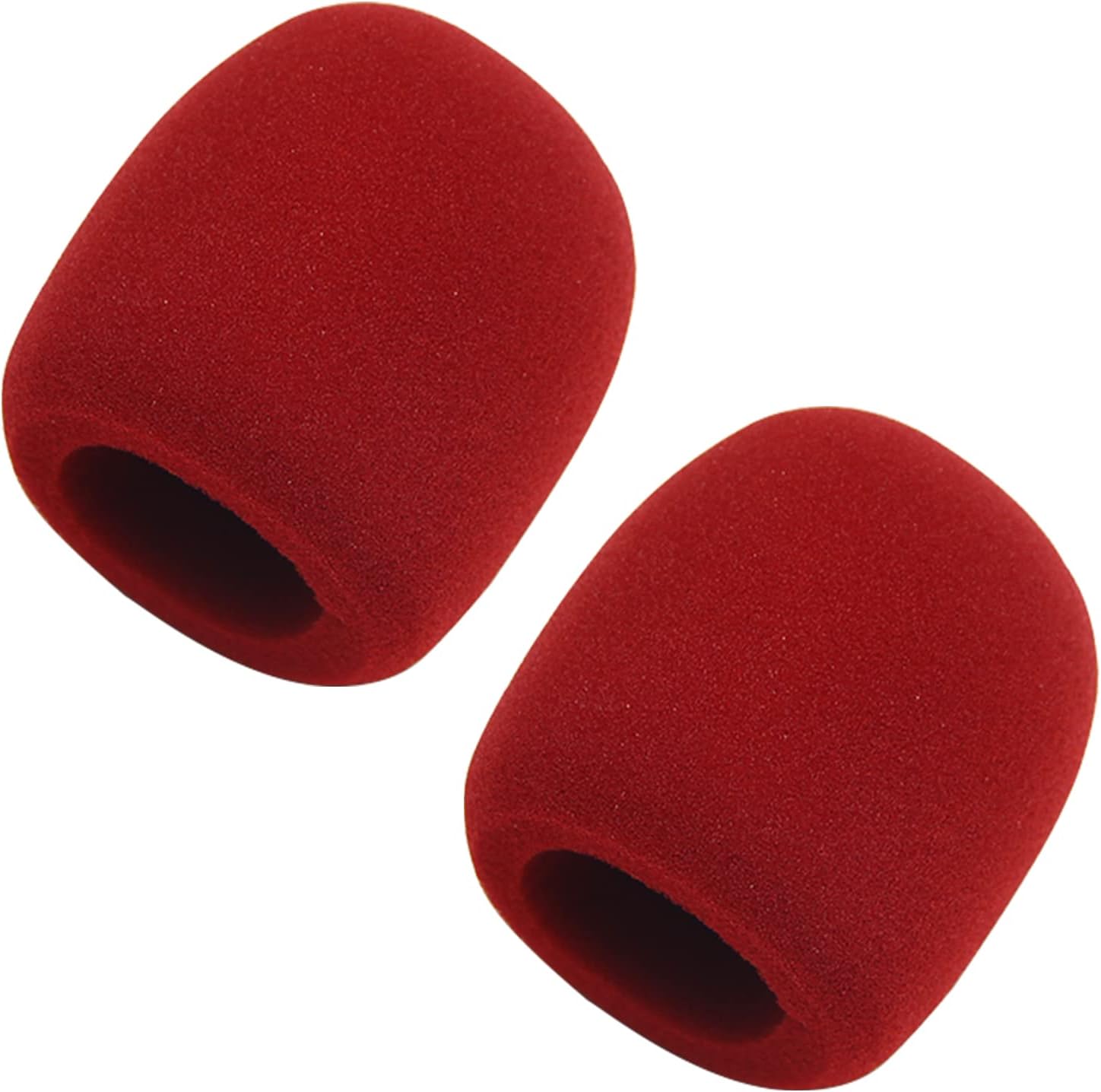 Fielect 2Pcs Microphone Cover Sponge Foam Mic Cover Handheld Microphone Windscreen Shield Protection Micro Foam Filter Wine Red for KTV Broadcasting - Image 6
