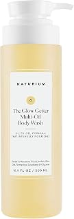 Naturium Glow Getter Multi-Oil Hydrating Body Wash - Gentle Oil-to-Lather Cleanser for All Skin Types, 16.9 oz