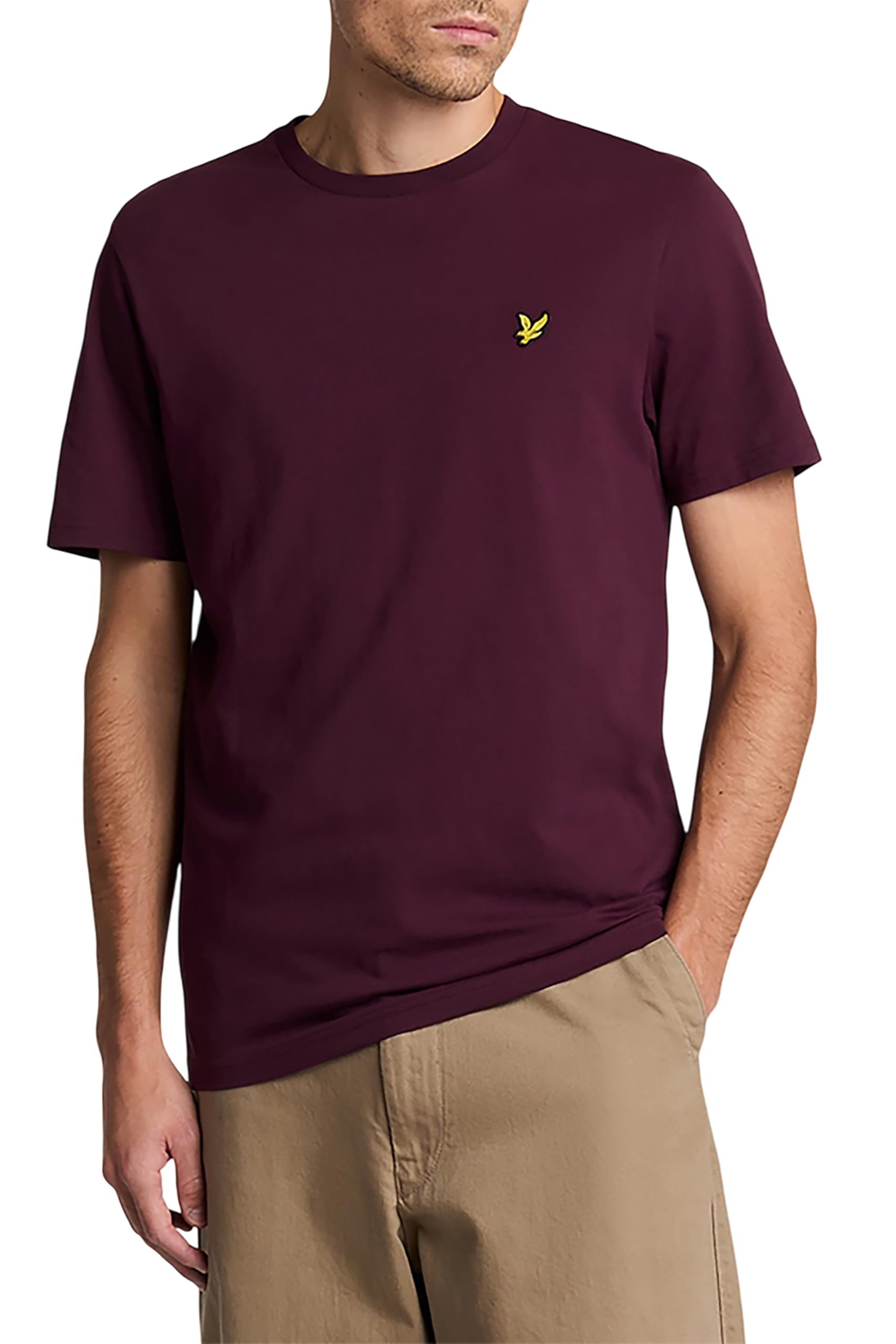 Lyle & Scott Uomo T-Shirt Tinta Unita Borgogna Xxl-image