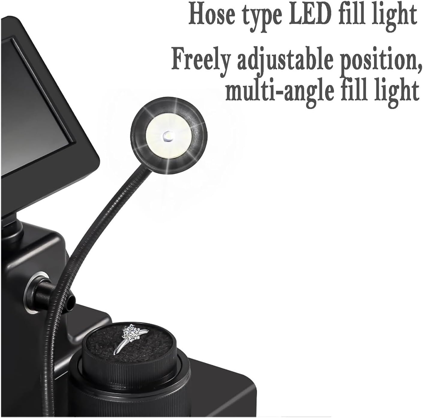 Digital Microscope, 50-1000X Pro Diamond Tester with Multi-Angle LED Fill Light for Diamond Laser Inscription Girdle Viewer Jewelers