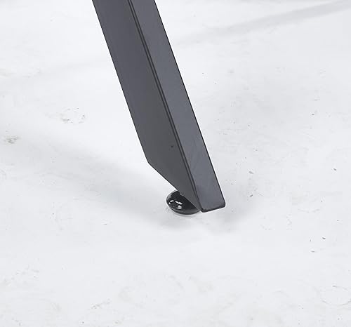 Miniatura 148 de Mesa de comedor de cristal de 51 pulgadas para 4, mesa de comedor rectangular contemporánea con parte superior de vidrio templado y patas de acero