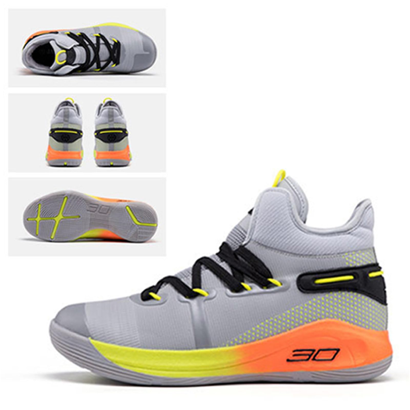 Hixingo Zapatillas de Baloncesto Hombre, Basketball Shoes Adulto Deportivas Zapatillas Running Deportivas Antideslizantes, N° 30 Unisex Transpirable Sneakers de Correr