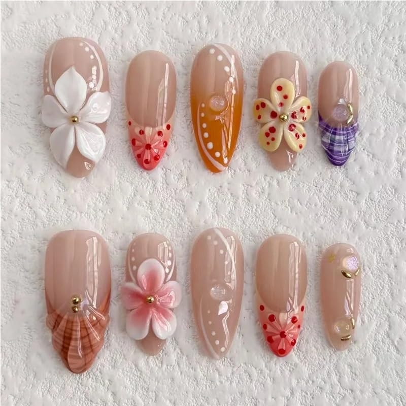 オーダーネイルチップ♡パステルピンクフレンチガーリー量産型原宿地雷