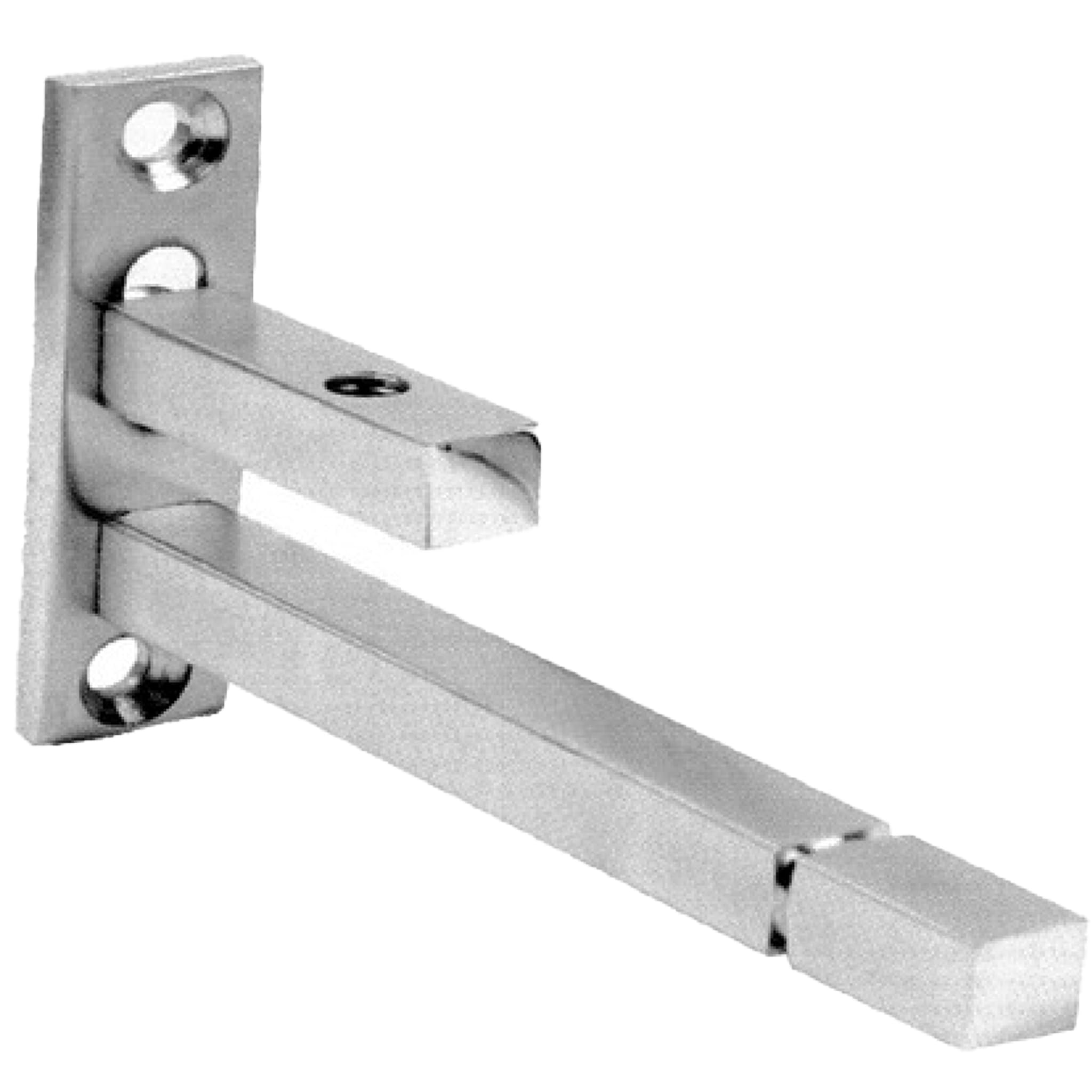 RiseOm 6 inch Steel F Type Shelf Bracket (Adjustable) Silver Pack of 4 / Supports 6,8,10,12 mm of Glass Thickness-image-42