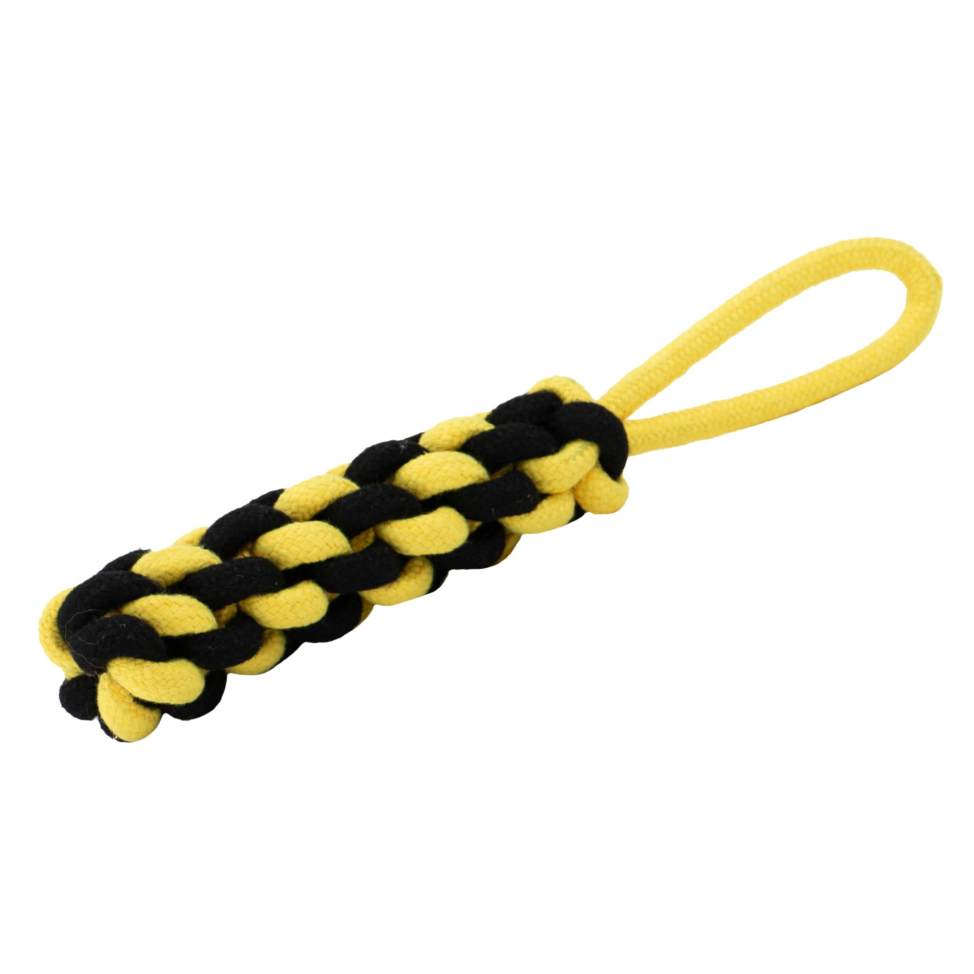 Ancol Playtime Bumble Bee Ropey Plait Dog Toy - 35cm Tug Toy - Great for Chewing, Dental Health & Interactive Play