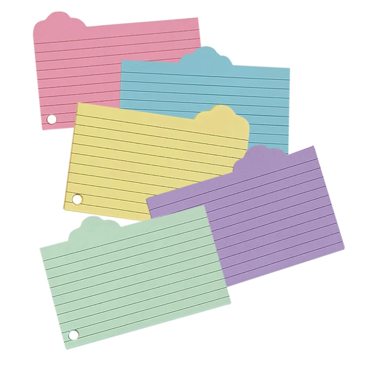 DOITOOL 5 Sätze Vokabelheft Aus Notizpapier Mehrfarbig Index Lehrreich Revision Registerkarten Lernkarten Wortkarten Karteikarten Zum Lernen Karteikarten in Großen Mengen 125 Blätter * 5