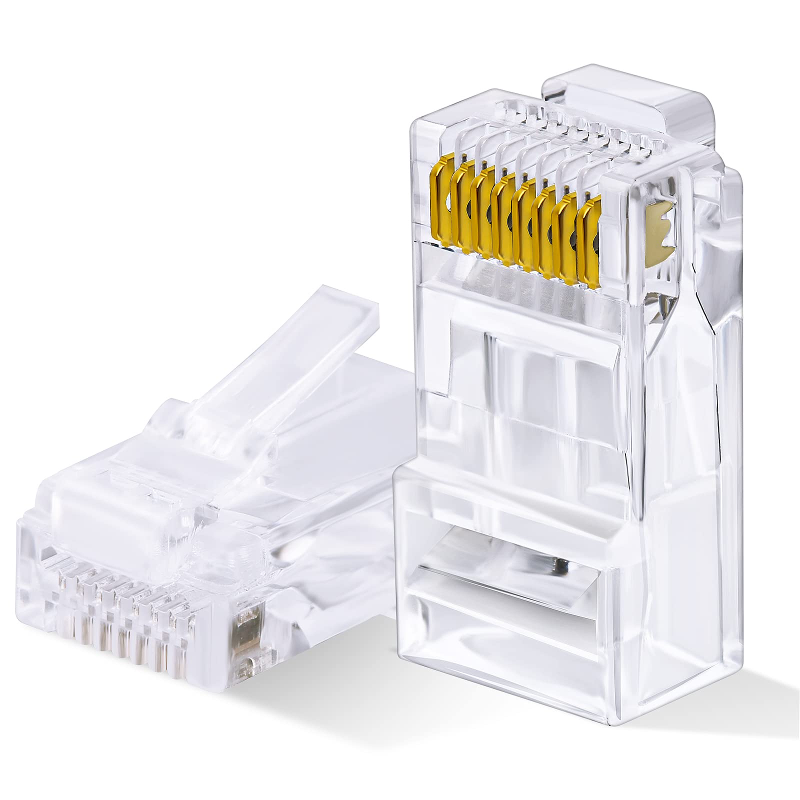 Lot de 100 connecteurs RJ45 Cat 6 - Connectivité sans couture pour câble Ethernet UTP solide ou toronné