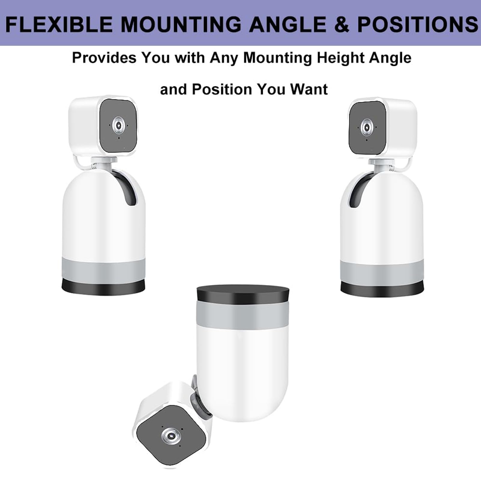 Soporte de cámara compatible con Eufy Security Indoor Cam E220, Blink Mini Pan Tilt, soporte magnético para cámara de seguridad, rosca de 1/4 pulgadas, soporte de montaje magnético sin taladrar