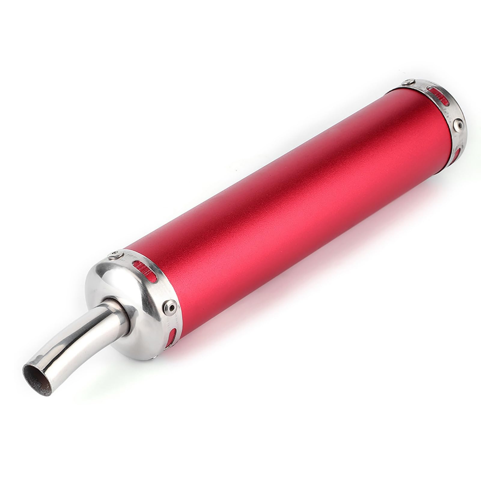 Ejoyous Tłumik Wydechu Silencer 20mm 0.8in Rura Wydechowa Motocykla Końcówka Rury Wydechowej Rura Wydechowa Stal Nierdzewna Stylowy Design Redukcja Hałasu z Różnymi Kolorami dla (czerwony)