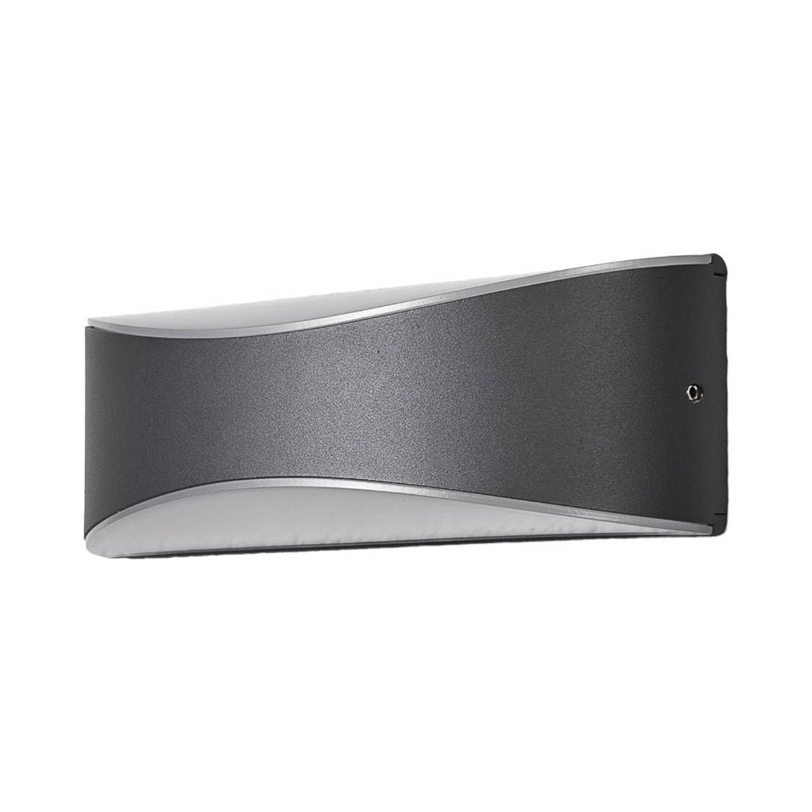 Lucande LED Outdoor Wall Light Akira (Modern) in Black Made of Aluminium (50 Light Sources,) from wall lamp for Exterior/Interior Walls, House Terrace und Balcony