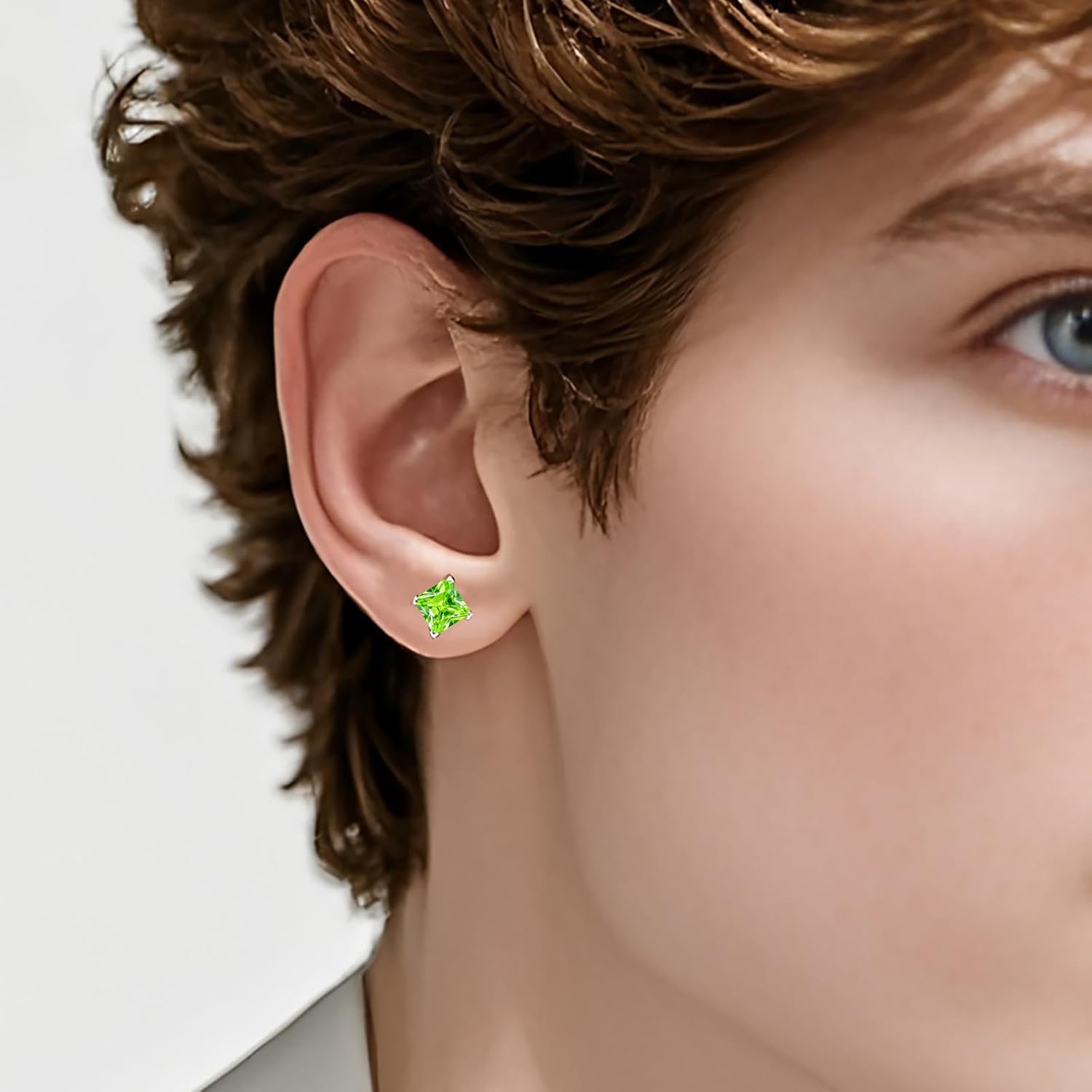 Moissanite Stud Earrings for Women, 0.8-2ct D Color, VVS1 Clarity, White Gold-Plated 925 Sterling Silver Stud Earrings, Anniversary Birthday for Women Men - Image 3