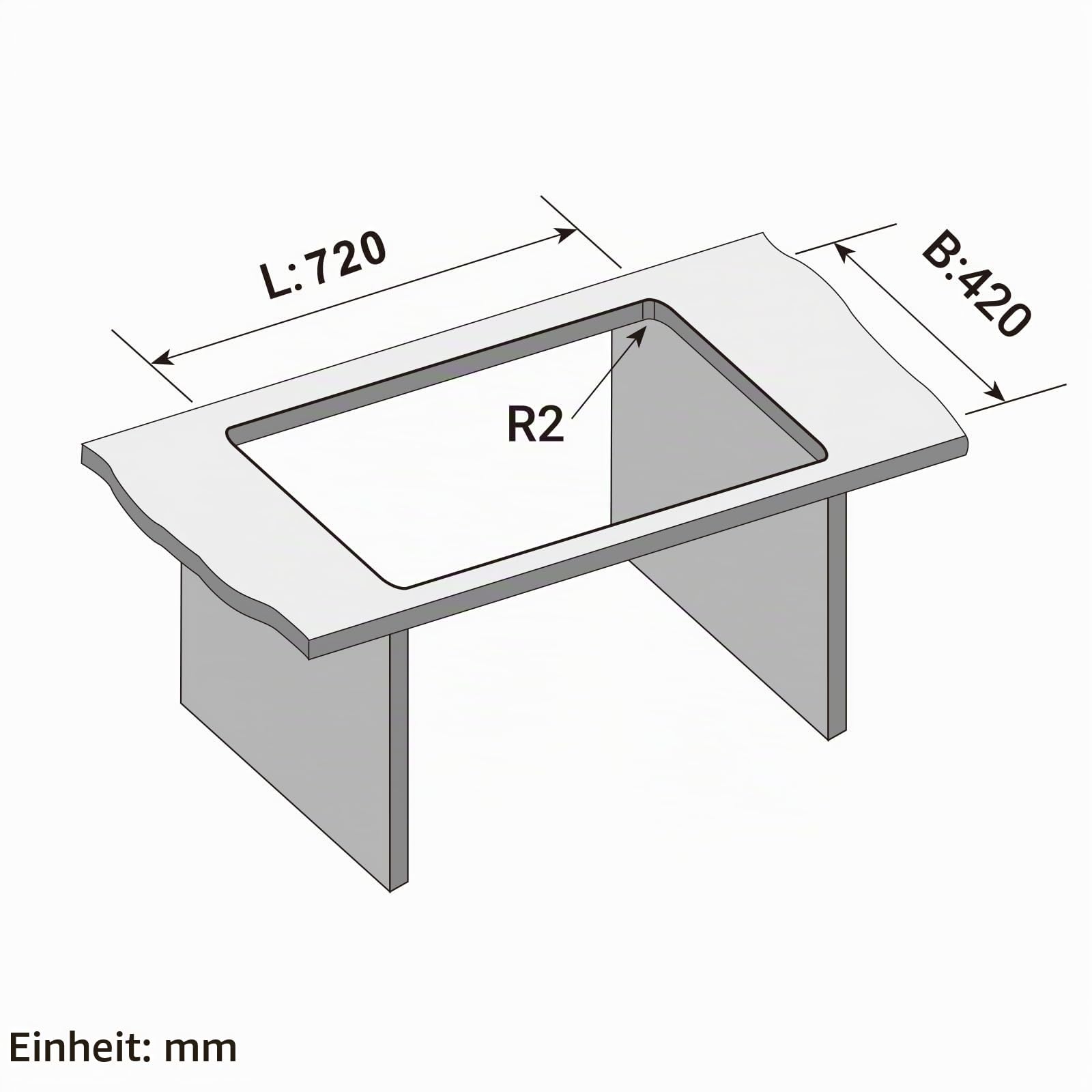 CECIPA Küchenspüle 75 × 45 cm aus gebürstetem Edelstahl, Einbauspüle für Arbeitsplatten ab 80 cm, mit faltbarem Abtropfgestell, Überlauf & Ablaufgarnitur