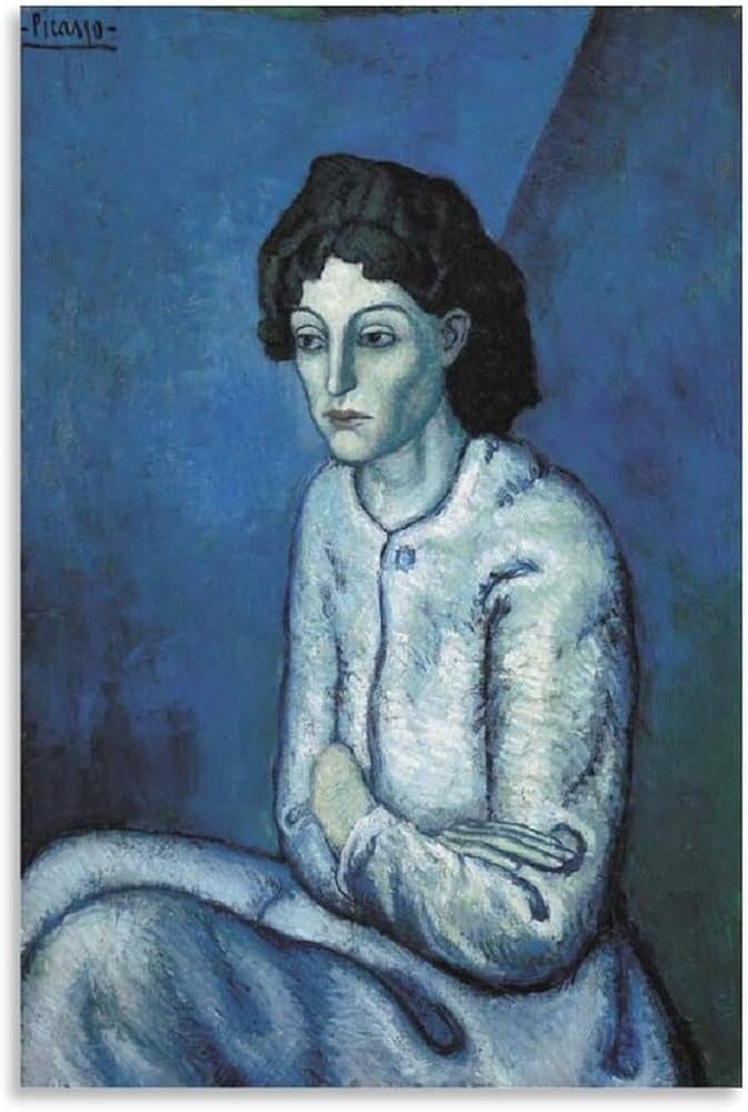 Amazon.co.jp: パブロ・ピカソ（Pablo Picasso）の腕を組んだ女性