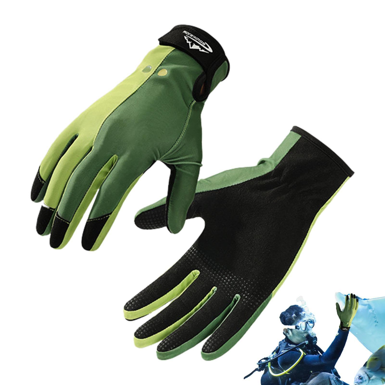Guanti da nuoto resistenti all'acqua per donne e uomini, guanti termici antiscivolo per immersioni per canottaggio, surf, sport acquatici, pesca subacquea, snorkeling, terra e mare, doppio uso, per