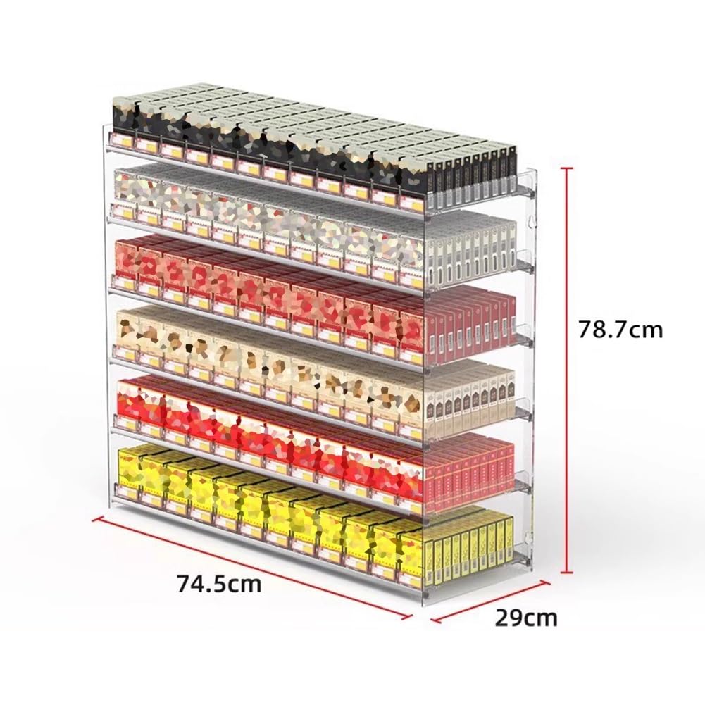 Generisch Zigarettenständer mit automatischem Schiebemechanismus für den Einzelhandel, Supermarkt-Ladeneinrichtungen mit 2–7 Ablagen (74,5 x 29 x 78,7 cm) – Maximale Sichtbarkeit und Umsatzsteigerung