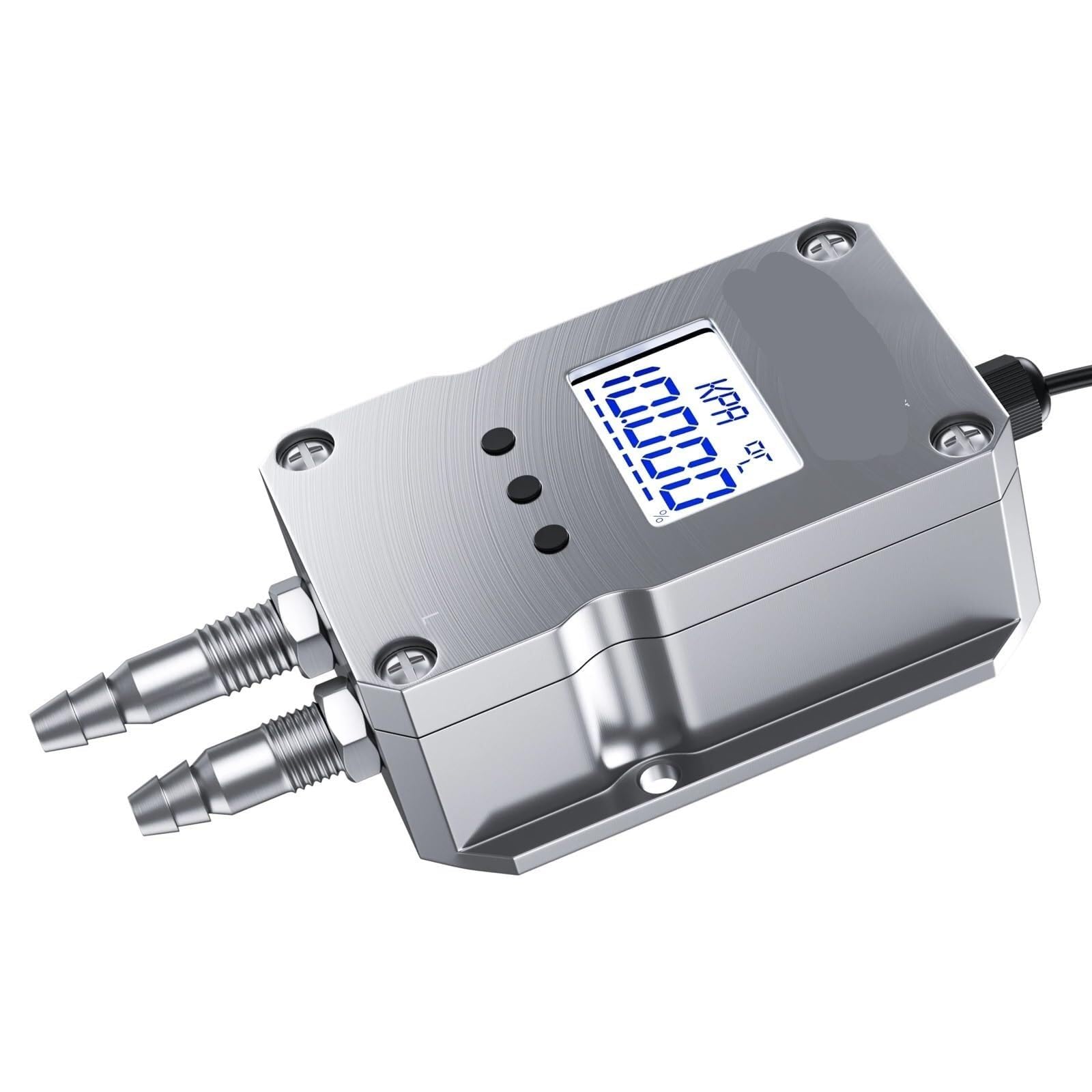Amrttwy 1 Pressure Transmitter, Pressure Transmitters Lcd Differential Transmitter 4-20 Ma Air Wind Sensor(0-5Kpa)