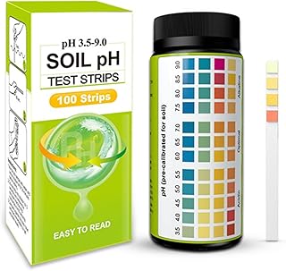 100 Soil PH Test Strips Soil PH Meter Soil Test Kit Soil Tester for Plant Care Lawn Garden Farm Indoor and Outdoor Plants ...