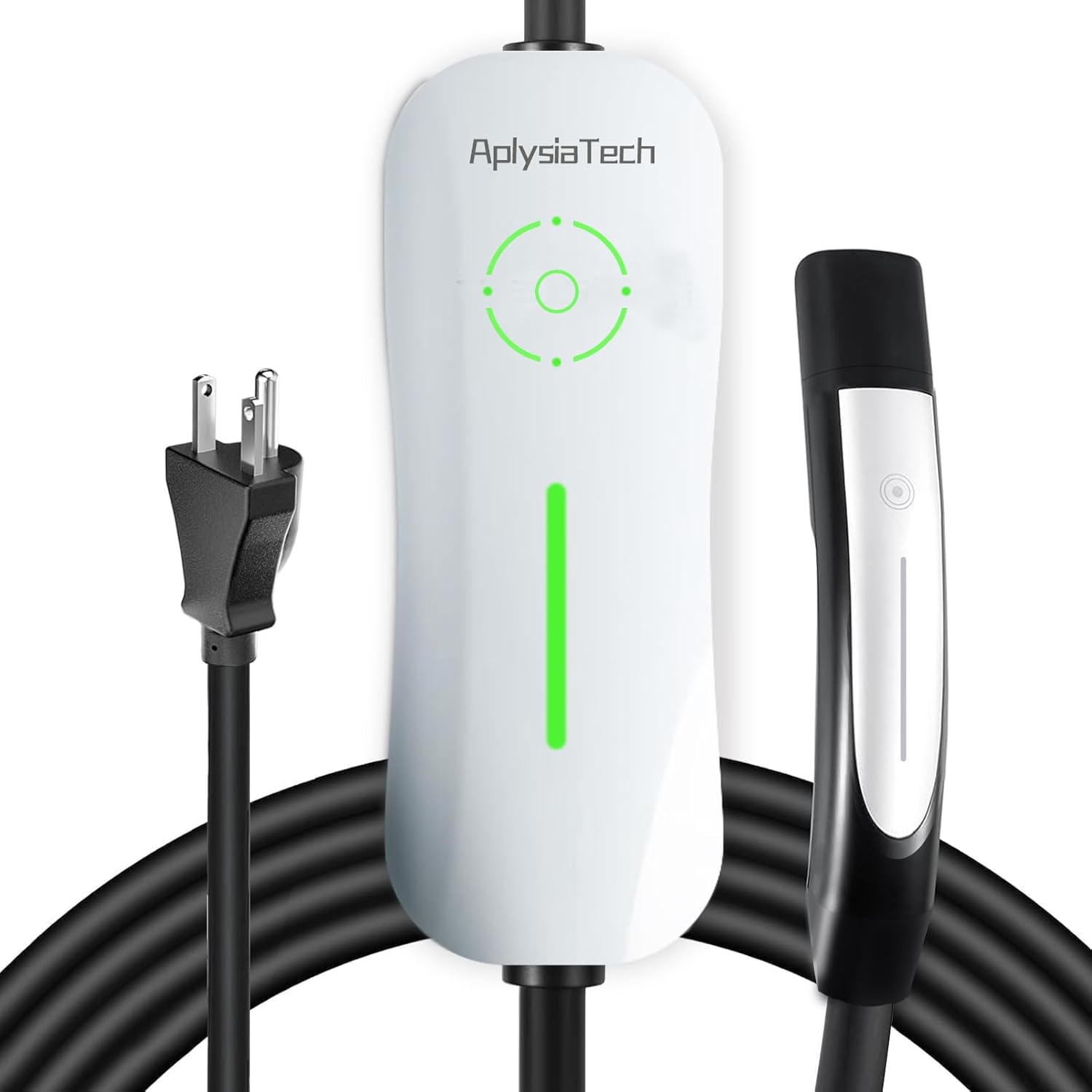 level 1 ev charger for tesla(only), 15a 110v nacs connector with 21ft cable,nema 5-15 plug home portable wall charger for model y/3/s/x, max 1.65kw power tesla charging station