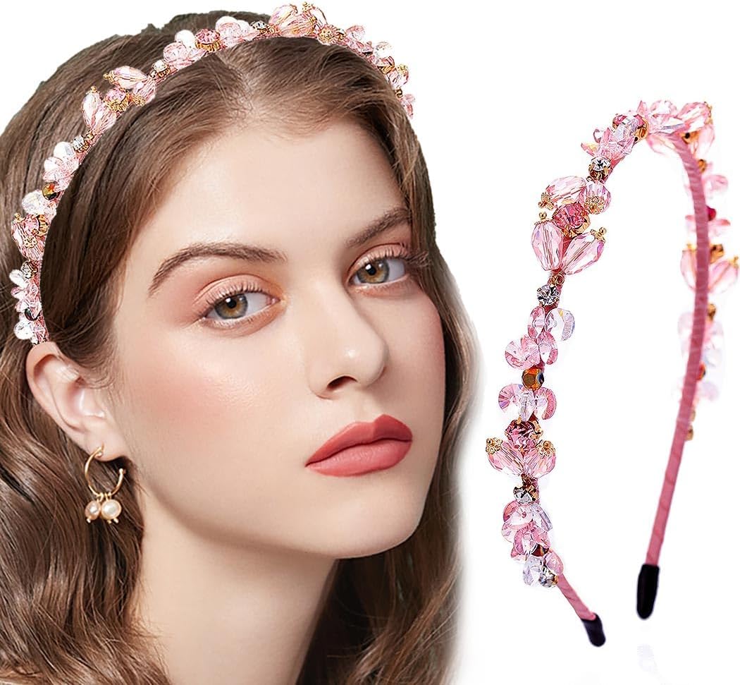 Full rhinestone retro hair band　X166 main image 0