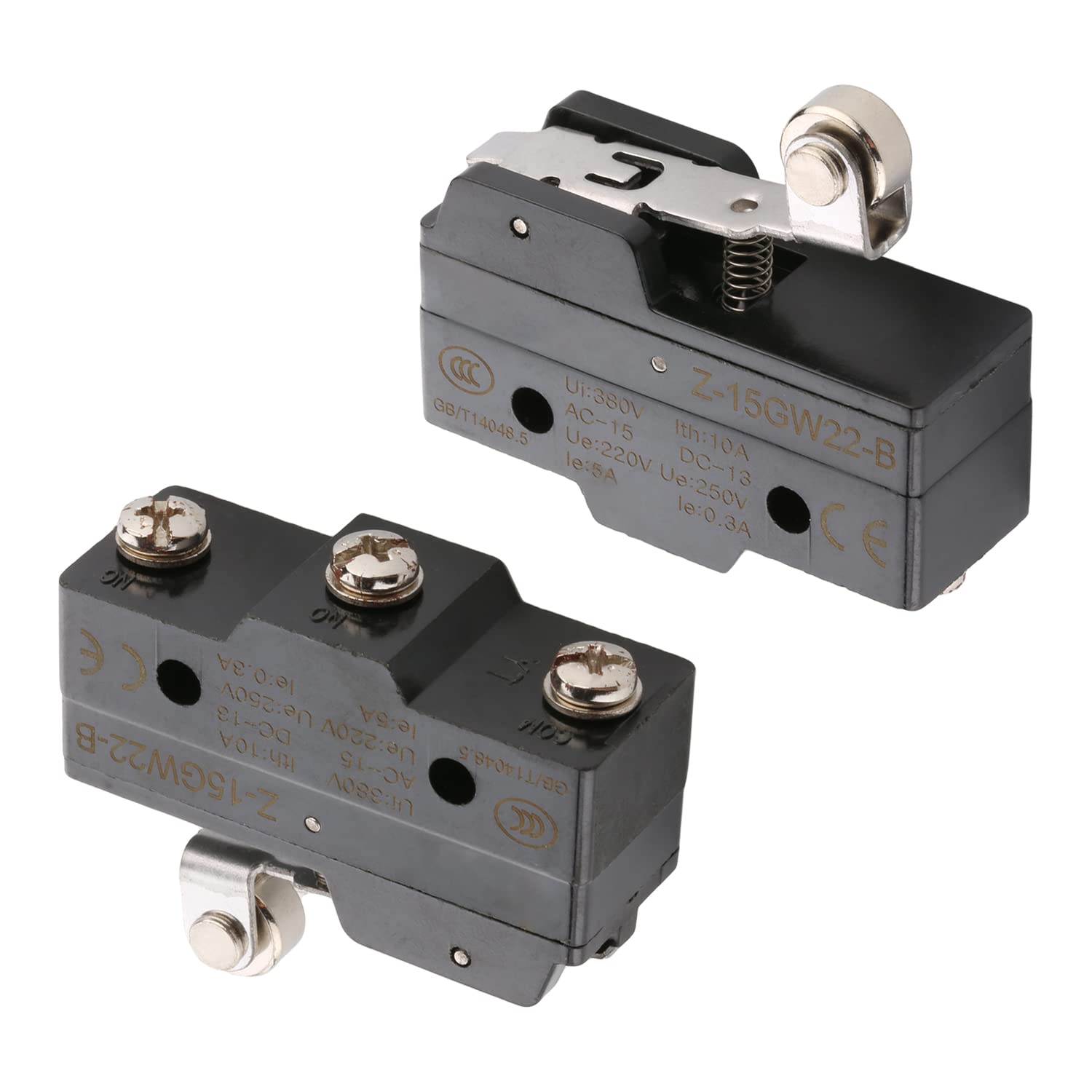 Z 15GW22 B Micro Limit Switch 1NO 1NC Hinge Roller Lever Switch 10A 125 250V/380VAC, 1Pcs