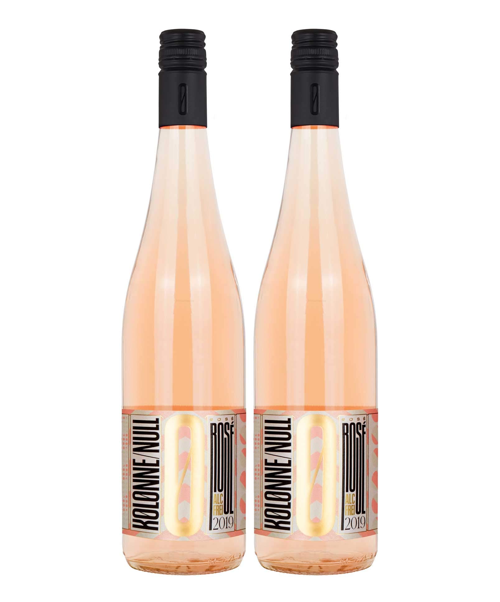 Kolonne Null - 0% Alkohol - 2x Rose - 2er Set Alkoholfreier Rose 0,75L- [Enthält Sulfite]