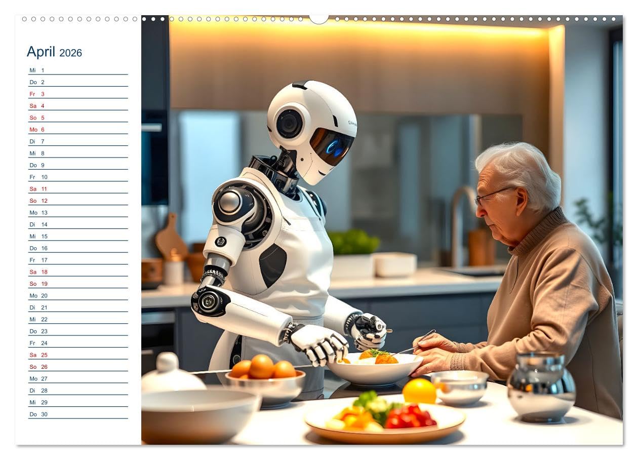 Roboter im Einsatz - Digitale Vernetzung und die Zukunft der Arbeit (hochwertiger Premium Wandkalender 2026 DIN A2 quer), Kunstdruck in Hochglanz: ... von morgen prägen. (CALVENDO Technologie)