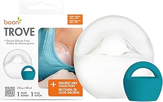 Boon Trove Silicone Manual Breast Pump - Passive Milk Collector - Hands Free Breast Pump for Nursing - Breastfeeding Essentials - 1 Count