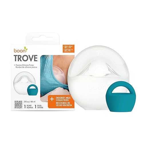 Miniatura 7 de Boon TROVE Silicone Manual Breast Pump with Travel Pouch - Hands Free Breast Pump - Passive Breast Milk Collector Shell for Newborns - Breastfeeding