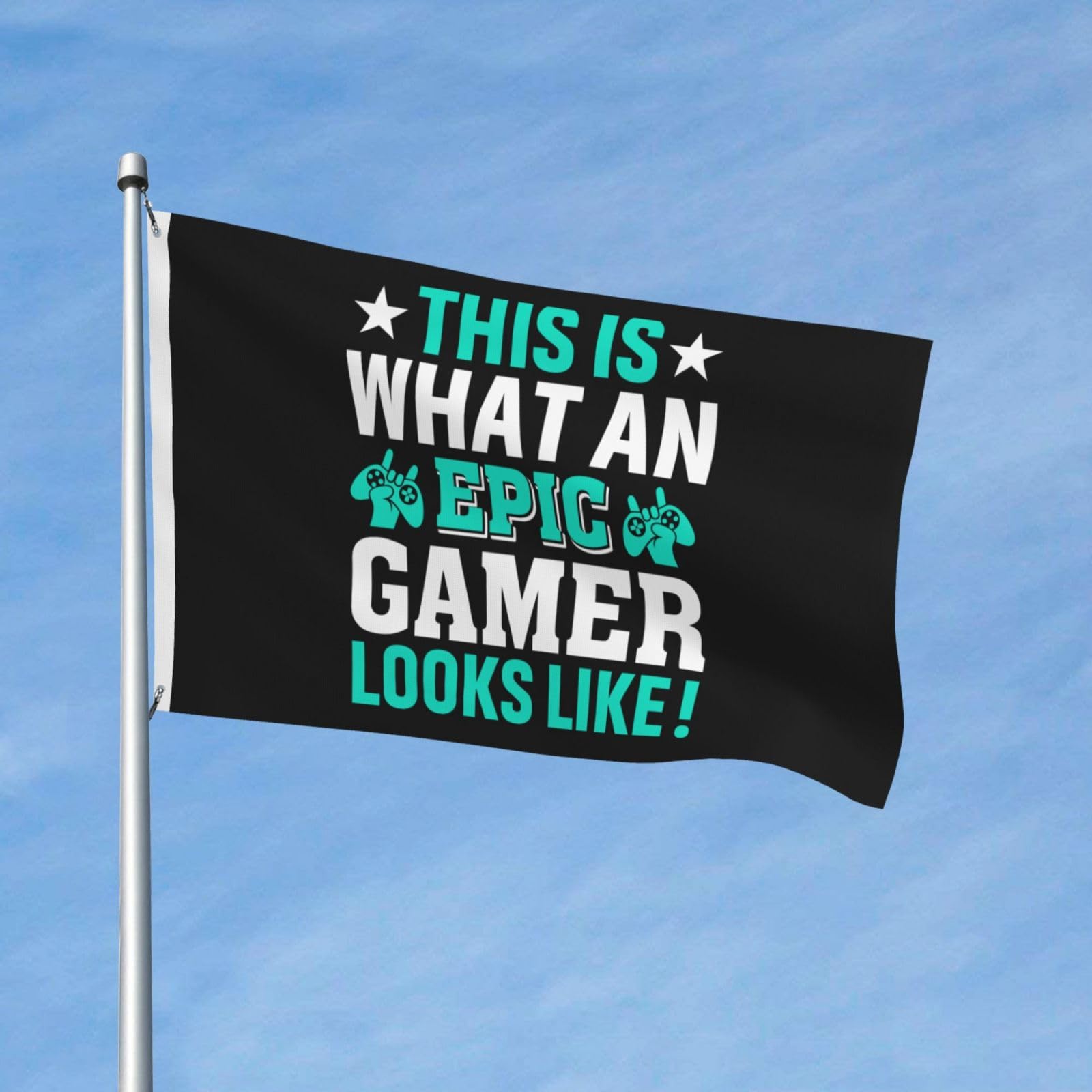 IMEEGIEN Durable This Is What An Epic Gamer Looks Like Flags For Outdoor 3x5 Ft Double-Sided Flag Polyester Banner Outside Yard Decoration 3by5 Flags